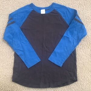 Hanna Andersson blue and grey rugby tee sz 10